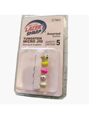 Eagle Claw Lazer Sharp Tungsten Micro Jig Kit Assorted Colors 5 Count